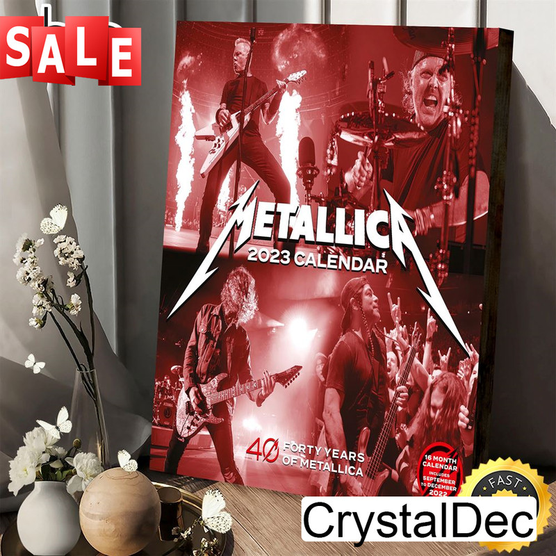 Metallica Calendar 2023 Merch Metallica Download Festival 2023, World Tour 2023-2024 Canvas Poster.jpg