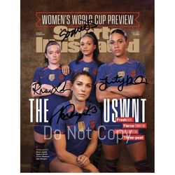 alex morgan sophia smith rose lavelle signed photo 8x10 rp autographed uswnt womens soccer team