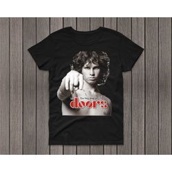 the doors jim morrison hippie styled posterthe doors jim morrison hippie styled poster unisex men's cotton t-shirt