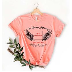 in loving memory t-shirt, r.i.p. shirt, rest in peace shirt, custom funeral shirt, picture shirt, personalized memorial