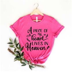 a big piece of my heart lives in heaven and he is my brother my guardian angel t shirts, missing you brother shirt, memo