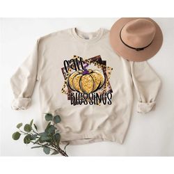 fall blessings shirt, autumn leaves tee, pumpkin shirt, cute thanksgiving shirt, fall shirt, autumn shirt, woman shirt,