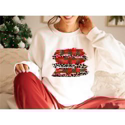 christmas sweatshirt kids shirt, red leopard print christmas trees shirt, merry christmas shirt, christmas family matchi