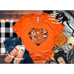 doodles halloween shirt, little things halloween shirt, halloween shirt for women, halloween witch heart shirt, witch de