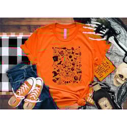 halloween doodles shirt, halloween shirt women, halloween gifts, funny halloween shirt, spooky doodle, trick or treat sh
