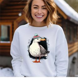 funny seagull sweatshirt, bird lover holiday gift, christmas gift bird seagull