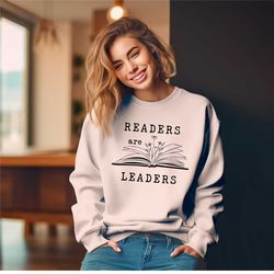 reading teacher shirt, readers are leaders shirt, readers gift for birthday, bookish shirt, school librarian tee, book l