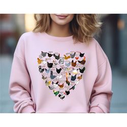chicken sweatshirt, thanksgiving shirt animal lover gift for chicken lover, animal shirt gift for her, crazy chicken lad