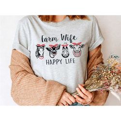 farm wife shirt, farm animals shirt, farmers wife t-shirt, farm life shirt, farm wife gift, cow shirt, horse shirt, chic