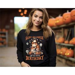 halloween birthday shirt, happy halloween and yes it's my birthday shirt, born on halloween, halloween birthday party, h