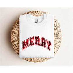 merry christmas shirt for women, merry sweatshirt, christmas crewneck sweatshirt, holiday sweater