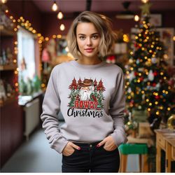 christmas howdy sweatshirt, howdy santa western shirt, howdy christmas shirt