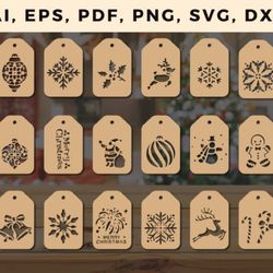 christmas gift tags svg bundle