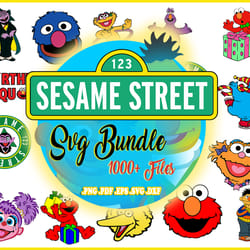 1000 files sesame street svg bundle design