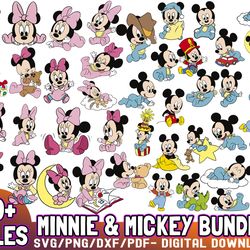 minnie baby svg ,mickey baby svg bundle design