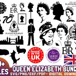 20 queen elizabeth bundle svg file for cricut