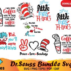 6 dr seuss bundle svg, dr seuss svg, dr seuss cricut svg