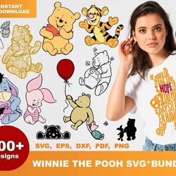 100 winnie the pooh bundle svg, trending svg, pooh bundle svg