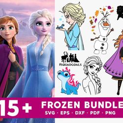 15 frozen bundle svg, trending svg, frozen bundle svg