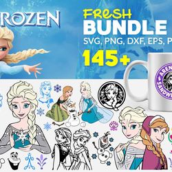 145 frozen bundle svg, trending svg, frozen svg