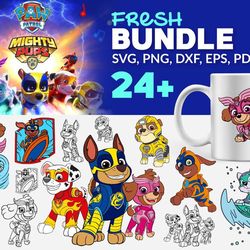 24 paw mighty pups svg, trending svg, paw patrol svg