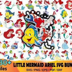 280 little mermaid ariel svg bundle, disney svg, ariel svg