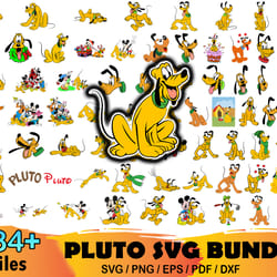 284 pluto svg bundle, disney svg, mickey svg, pluto disney svg