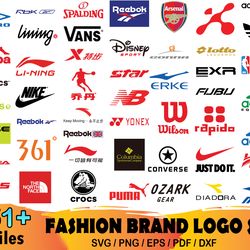 51 Sport Logo Bundle Svg, Converse Svg, Li Ning Svg, Kappa Svg