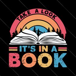 take a look it's in a book svg, book svg, reading svg