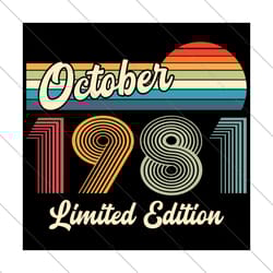 october 1981 birthday svg