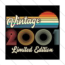 vintage 2001 birthday svg
