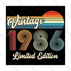 vintage 1986 birthday svg