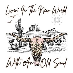 living in the new world country music png file digital download