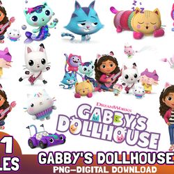gabbys dollhouse 21 digital papers cliparts png file digital