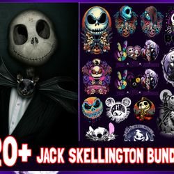 20 jack skellington png bundle, horror movie png bundle file digital