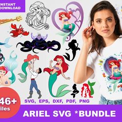 146 ariel bundle svg, trending svg, ariel svg, disney svg file digital