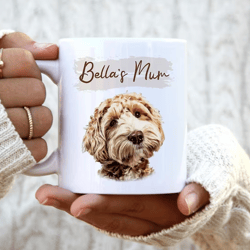 dog mum mug. personalised dog mug. dog mum gift. 20th birthday gift for her. pet portait mug. dog lover gift. 30th birth