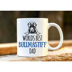 worlds best bullmastiff dad. personalised bullmastiff mug. dog lover gift. bullmastiff lover present. gift for dad. gift