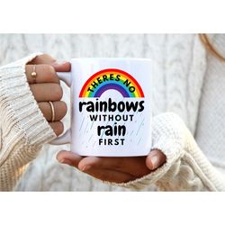 rainbow mug. motivational mug. inspirational mug. rainbow gift. get well gift. unique gift.