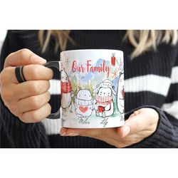 personalised family tree mug, mug gift, mum dad mug from kids, coffee mug, birthday gift mum dad, daddy fathers day gift