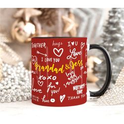 personalised grandad 'love you' mug gift, grandad birthday day gift for him, mug gift for dad, grandad birthday gift mug