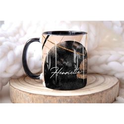 rose gold personalised name mug, personalised mug, custom name cup, coffee cup gift for her, valentines gift her, sister