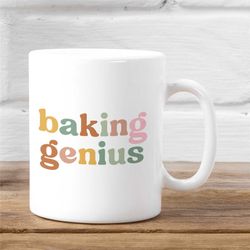 gift for baker, baking genius mug, baker christmas gift, baker mug, gift for baker, funny baker gifts