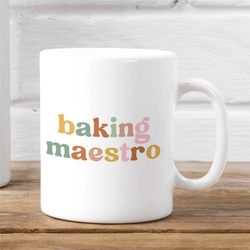 gift for baker, baking maestro mug, baker christmas gift, baker mug, gift for baker, funny baker gifts
