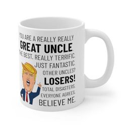 trump uncle mug, funny trump gift for uncles, gift from niece, uncle birthday gift, uncle coffee cup, best uncle ever, g