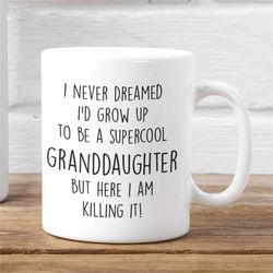 granddaughter gifts, funny granddaughter gift, granddaughter mug, granddaughter gift idea, granddaughter birthday gift,