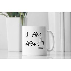 50th birthday gift, funny 50 year old gift, 50 year old gif, coworker gift, 50th birthday mug, fifty birthday mug, i am