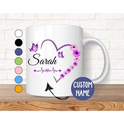 personalized coffee mug, custom nurse mug, personalized mug, gift for her, custom mug for women, large mug, personalized