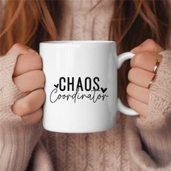 teacher coffee mug, middle school teacher gift, elementary teacher gift, cute teacher gift, chaos coordinator