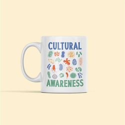 microbiology gifts, funny microbiologist mug, cutural awareness mug, microbe mug, bacteria coffee cup, virus mug, microb